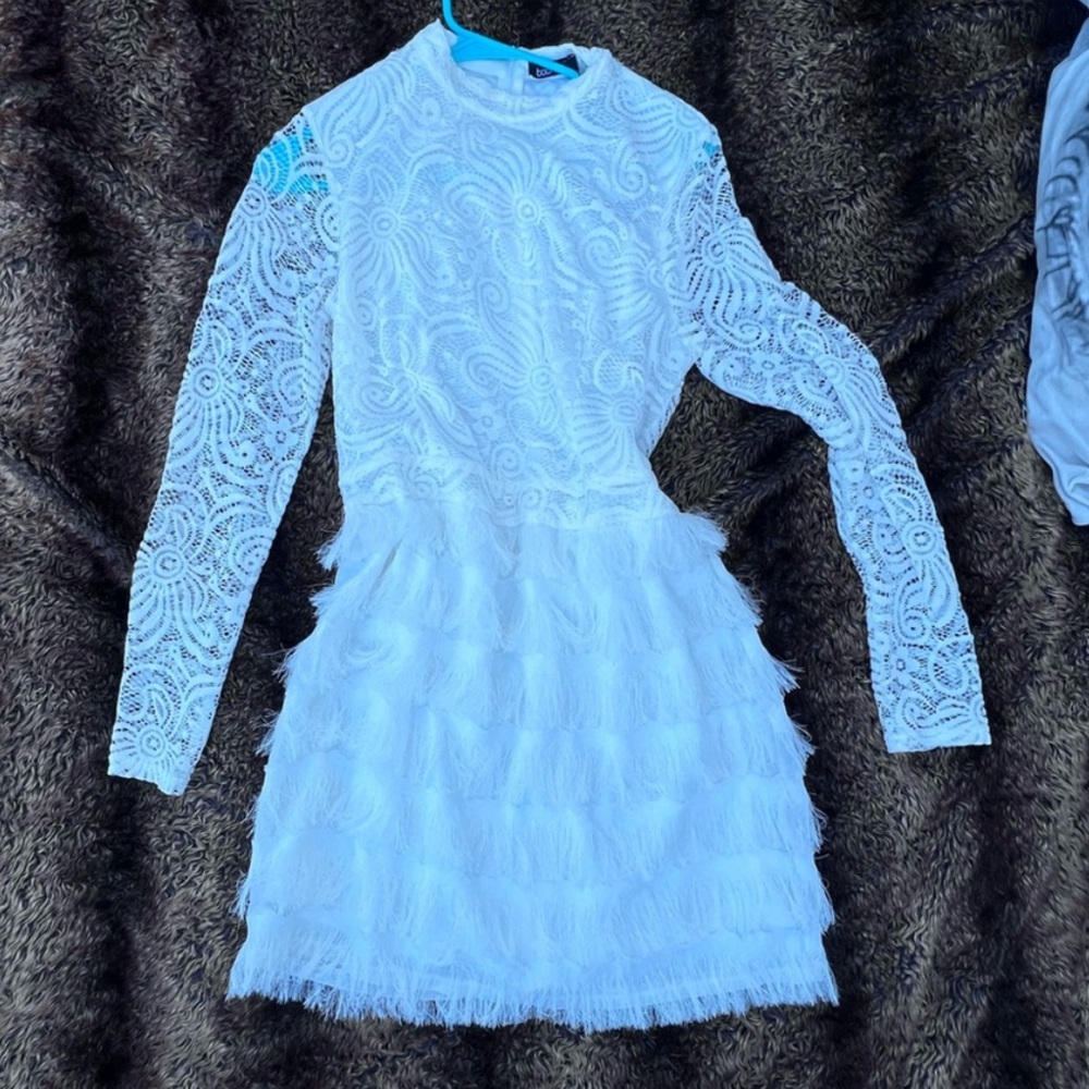 White feather dress